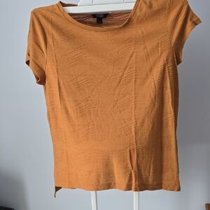 Simply Vera Vera Wang Textured Orange Short Sleeve Top